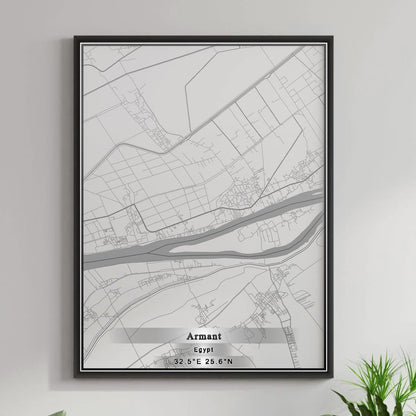 ROAD MAP OF ARMANT, EGYPT BY MAPBAKES