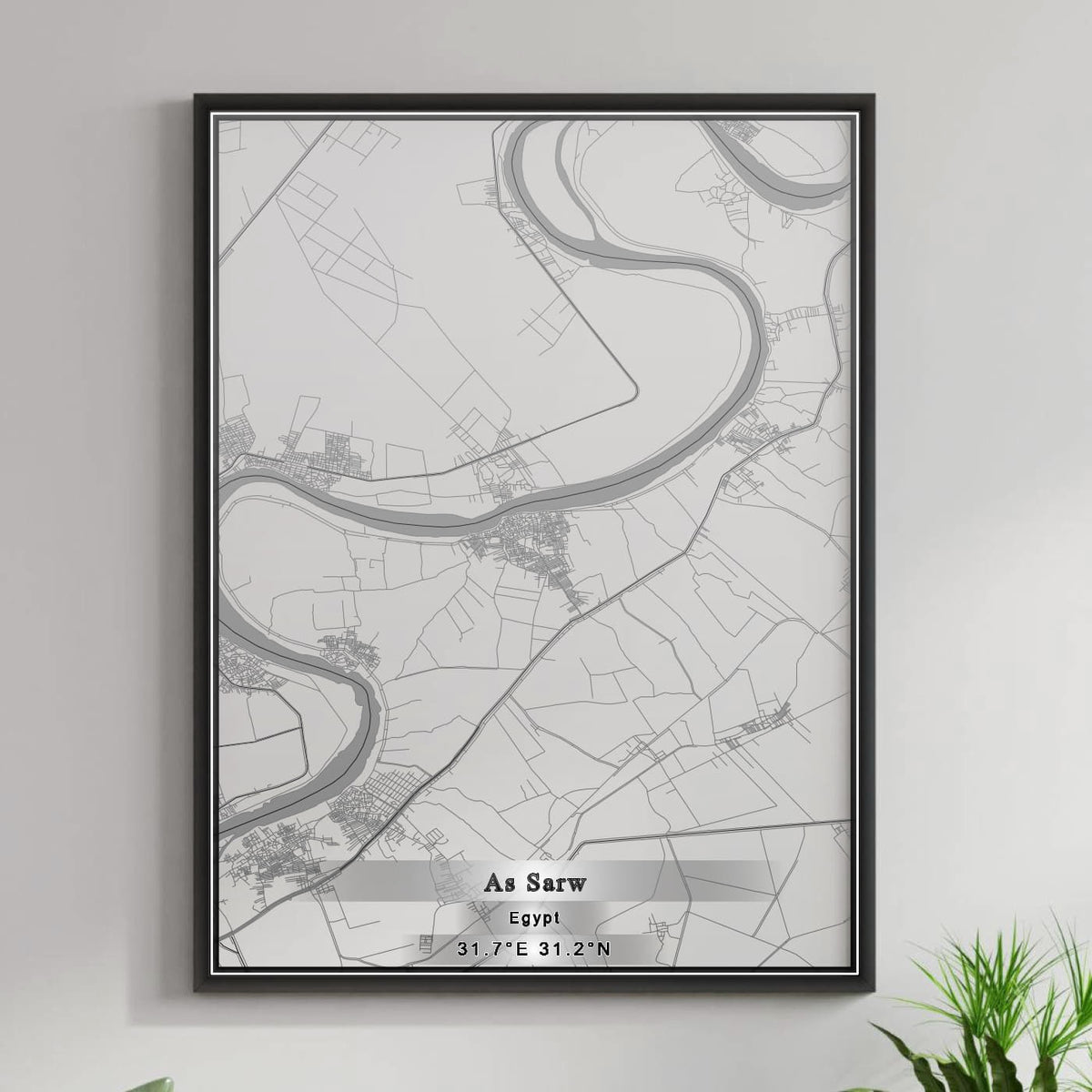 ROAD MAP OF AS SARW, EGYPT BY MAPBAKES