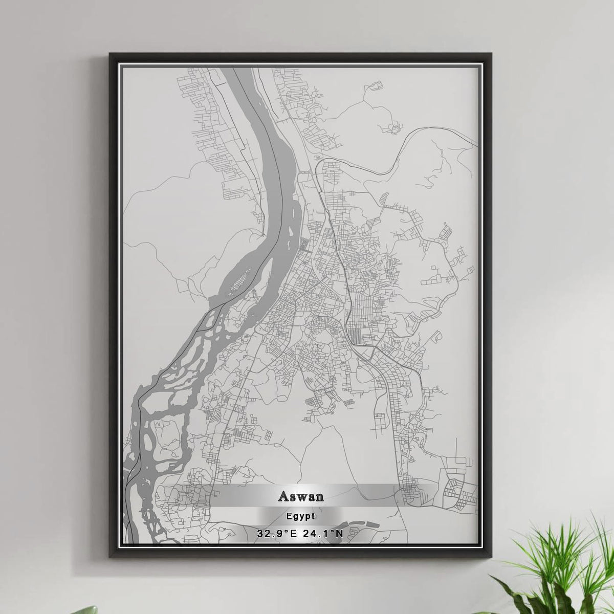 ROAD MAP OF ASWAN, EGYPT BY MAPBAKES