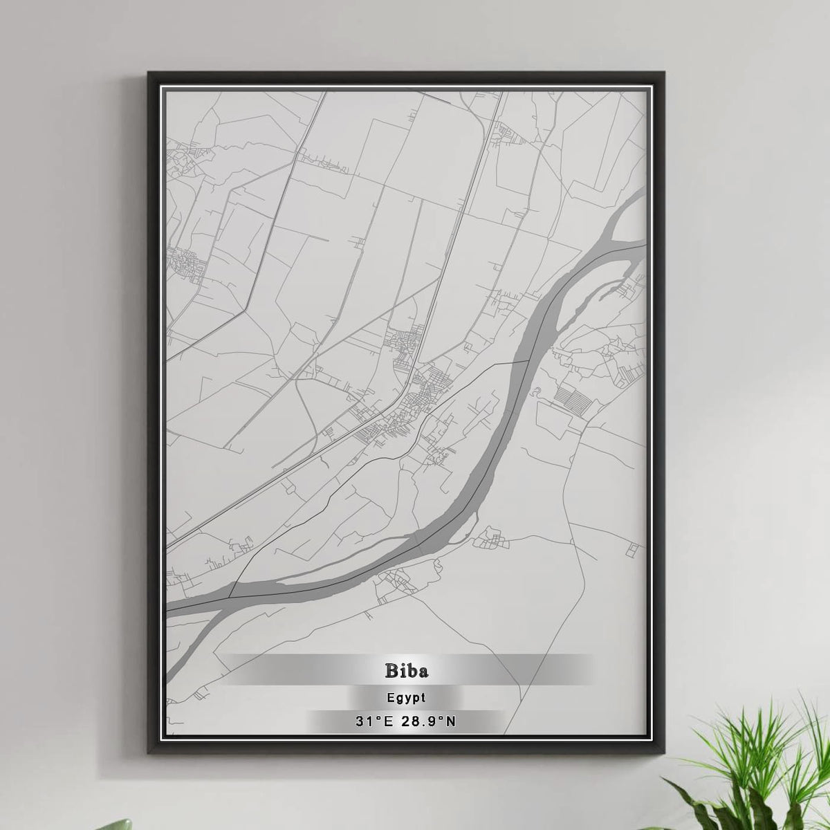 ROAD MAP OF BIBA, EGYPT BY MAPBAKES