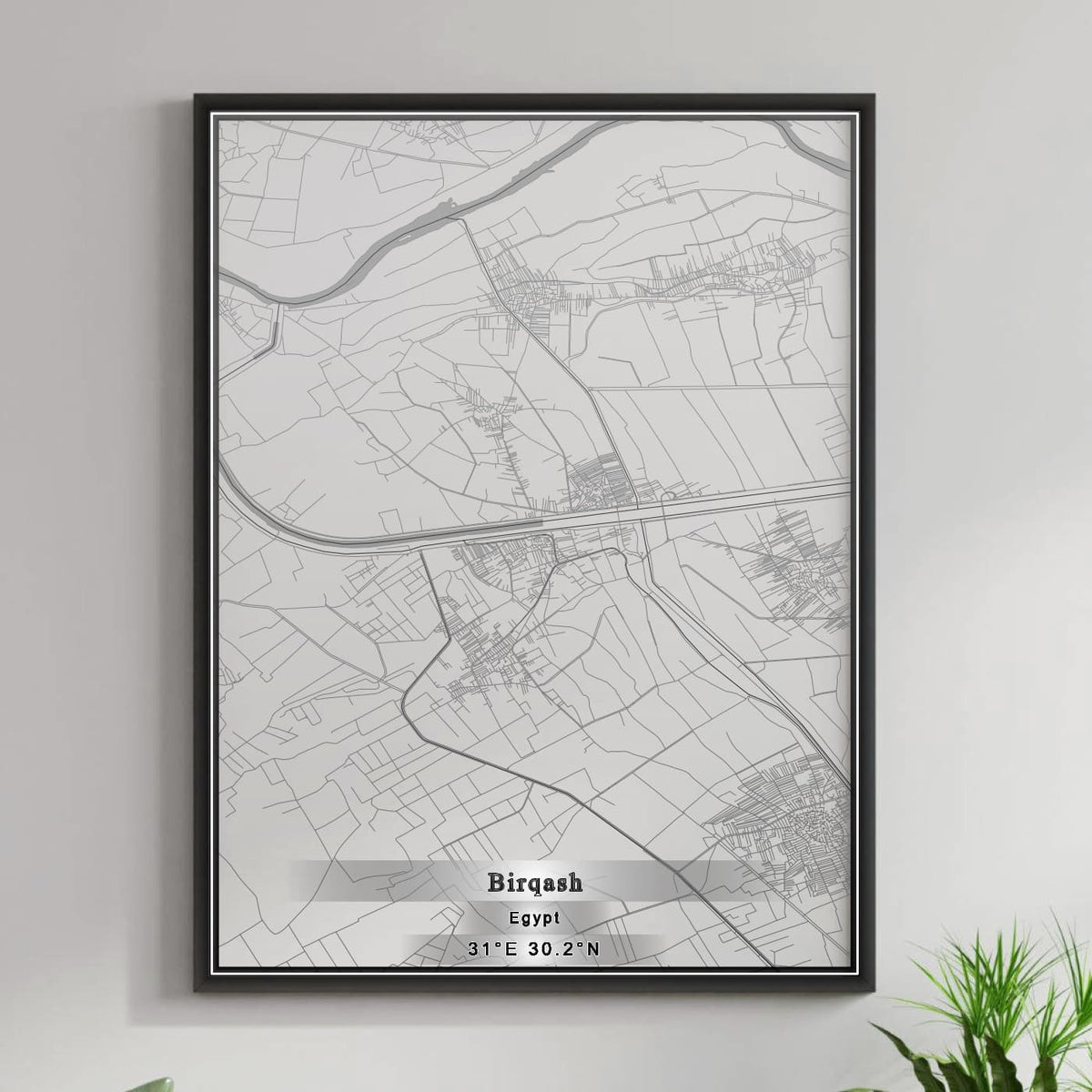 ROAD MAP OF BIRQASH, EGYPT BY MAPBAKES