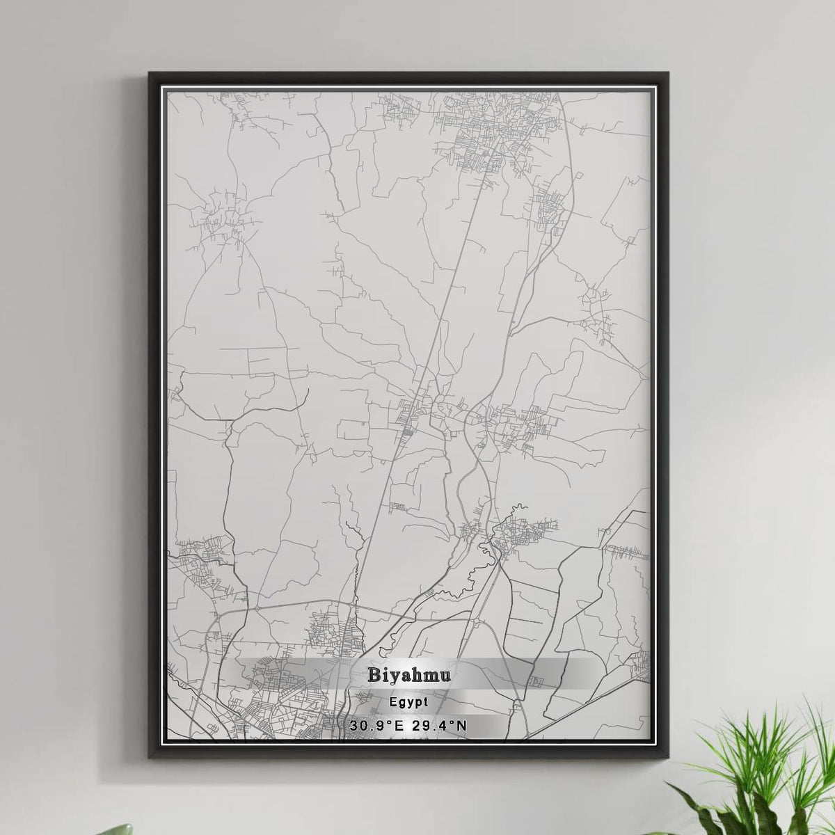 ROAD MAP OF BIYAHMU, EGYPT BY MAPBAKES