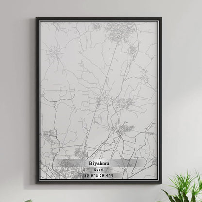 ROAD MAP OF BIYAHMU, EGYPT BY MAPBAKES