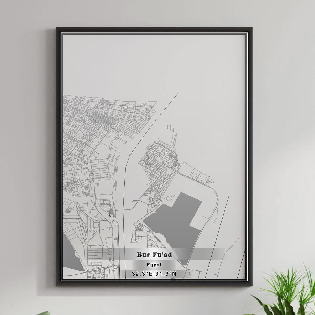 ROAD MAP OF BUR FU'AD, EGYPT BY MAPBAKES