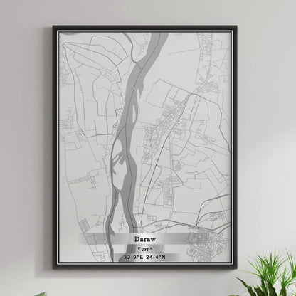 ROAD MAP OF DARAW, EGYPT BY MAPBAKES