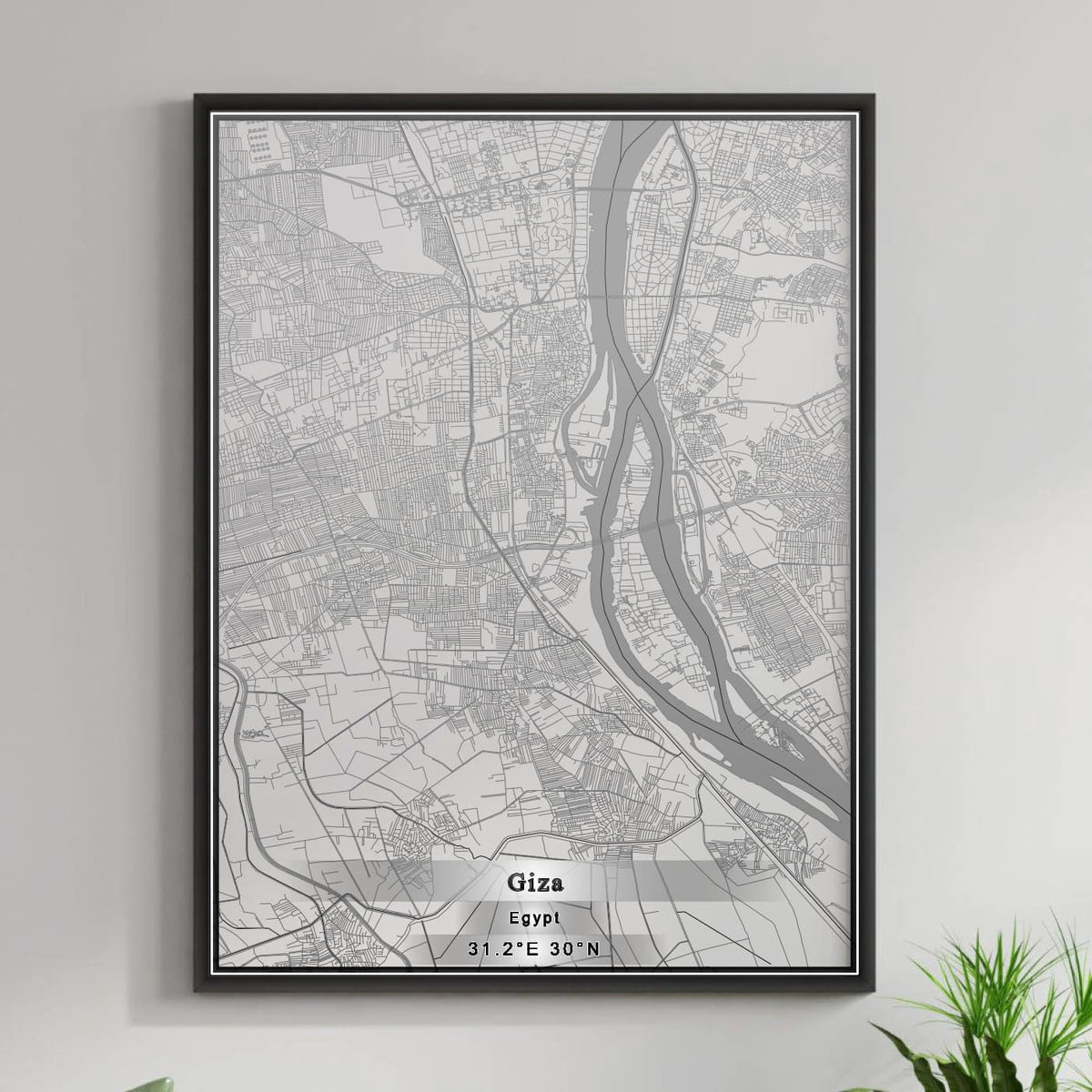 ROAD MAP OF GIZA, EGYPT BY MAPBAKES