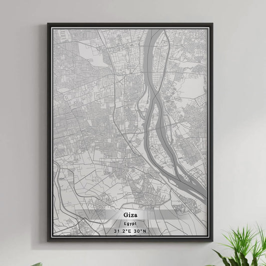 ROAD MAP OF GIZA, EGYPT BY MAPBAKES