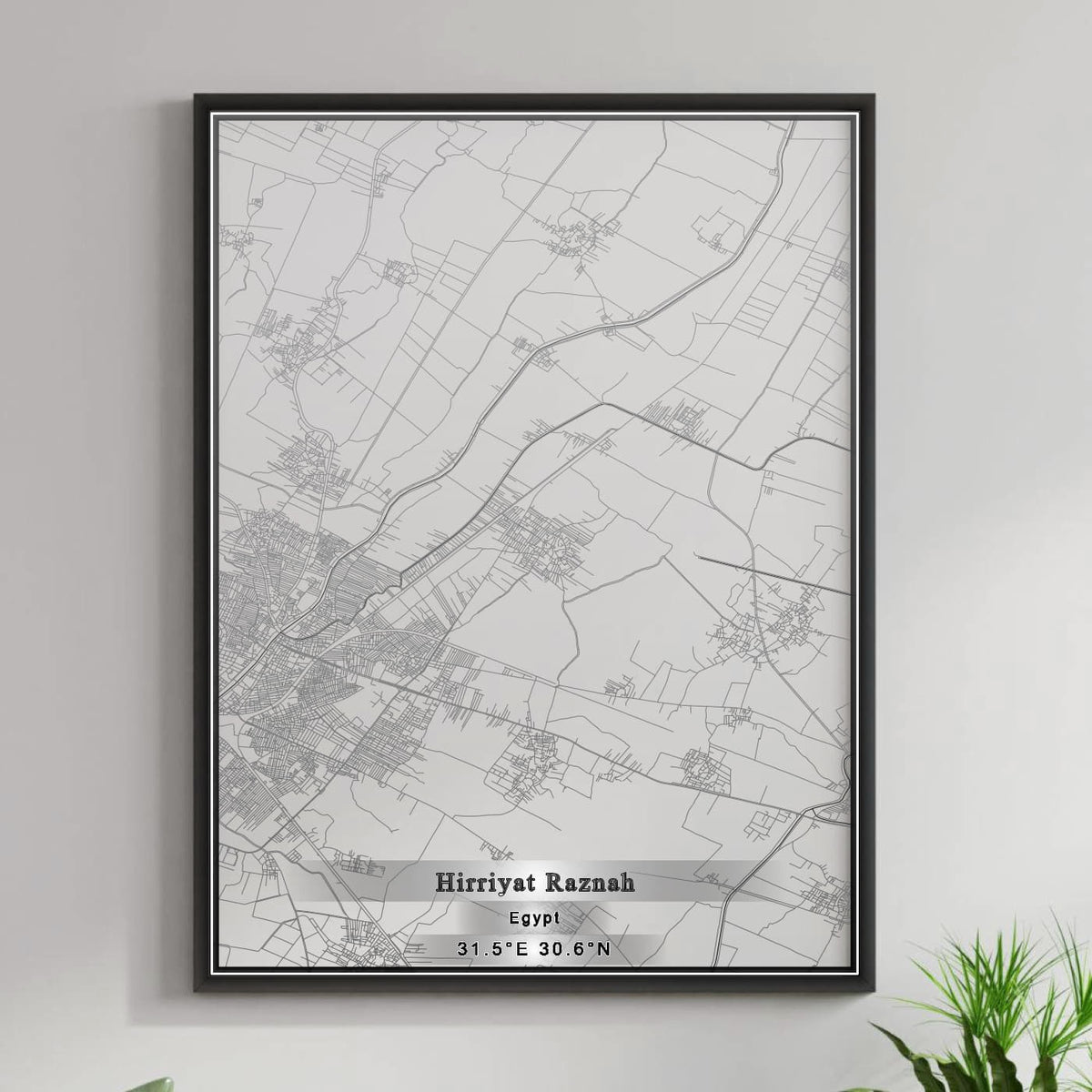 ROAD MAP OF HIRRIYAT RAZNAH, EGYPT BY MAPBAKES