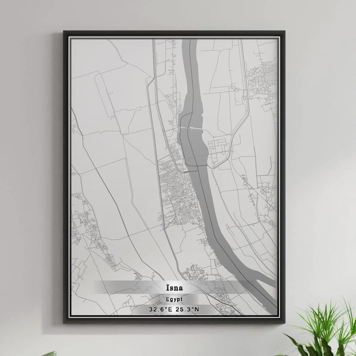 ROAD MAP OF ISNA, EGYPT BY MAPBAKES