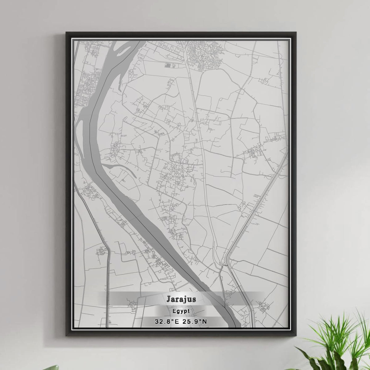 ROAD MAP OF JARAJUS, EGYPT BY MAPBAKES