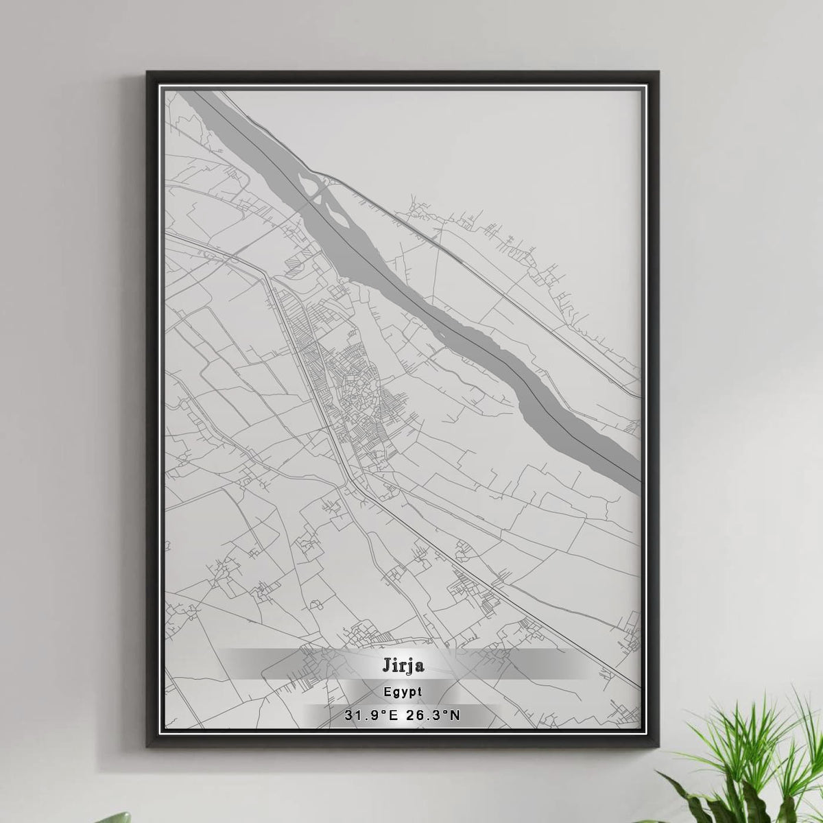 ROAD MAP OF JIRJA, EGYPT BY MAPBAKES