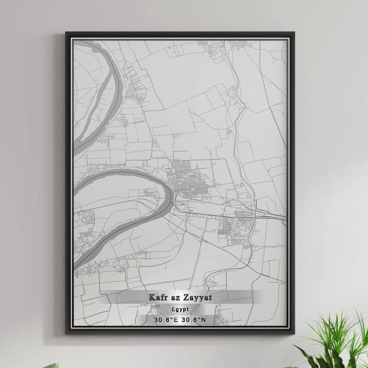 ROAD MAP OF KAFR AZ ZAYYAT, EGYPT BY MAPBAKES