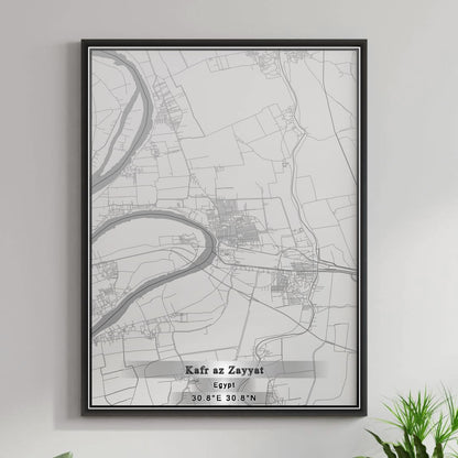 ROAD MAP OF KAFR AZ ZAYYAT, EGYPT BY MAPBAKES