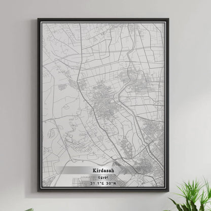 ROAD MAP OF KIRDASAH, EGYPT BY MAPBAKES