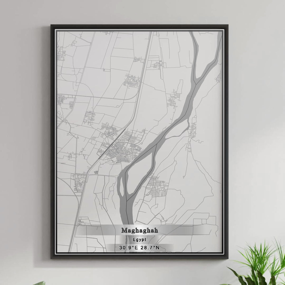 ROAD MAP OF MAGHAGHAH, EGYPT BY MAPBAKES
