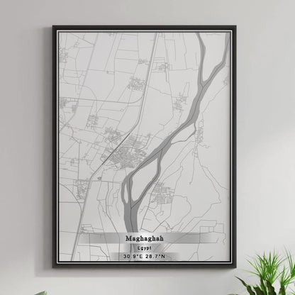 ROAD MAP OF MAGHAGHAH, EGYPT BY MAPBAKES