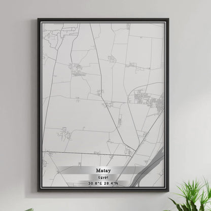 ROAD MAP OF MATAY, EGYPT BY MAPBAKES