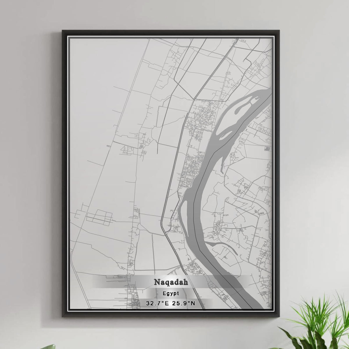 ROAD MAP OF NAQADAH, EGYPT BY MAPBAKES
