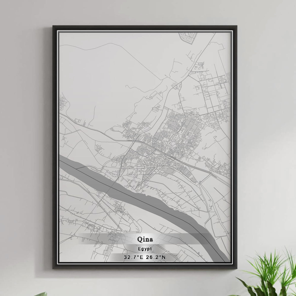 ROAD MAP OF QINA, EGYPT BY MAPBAKES