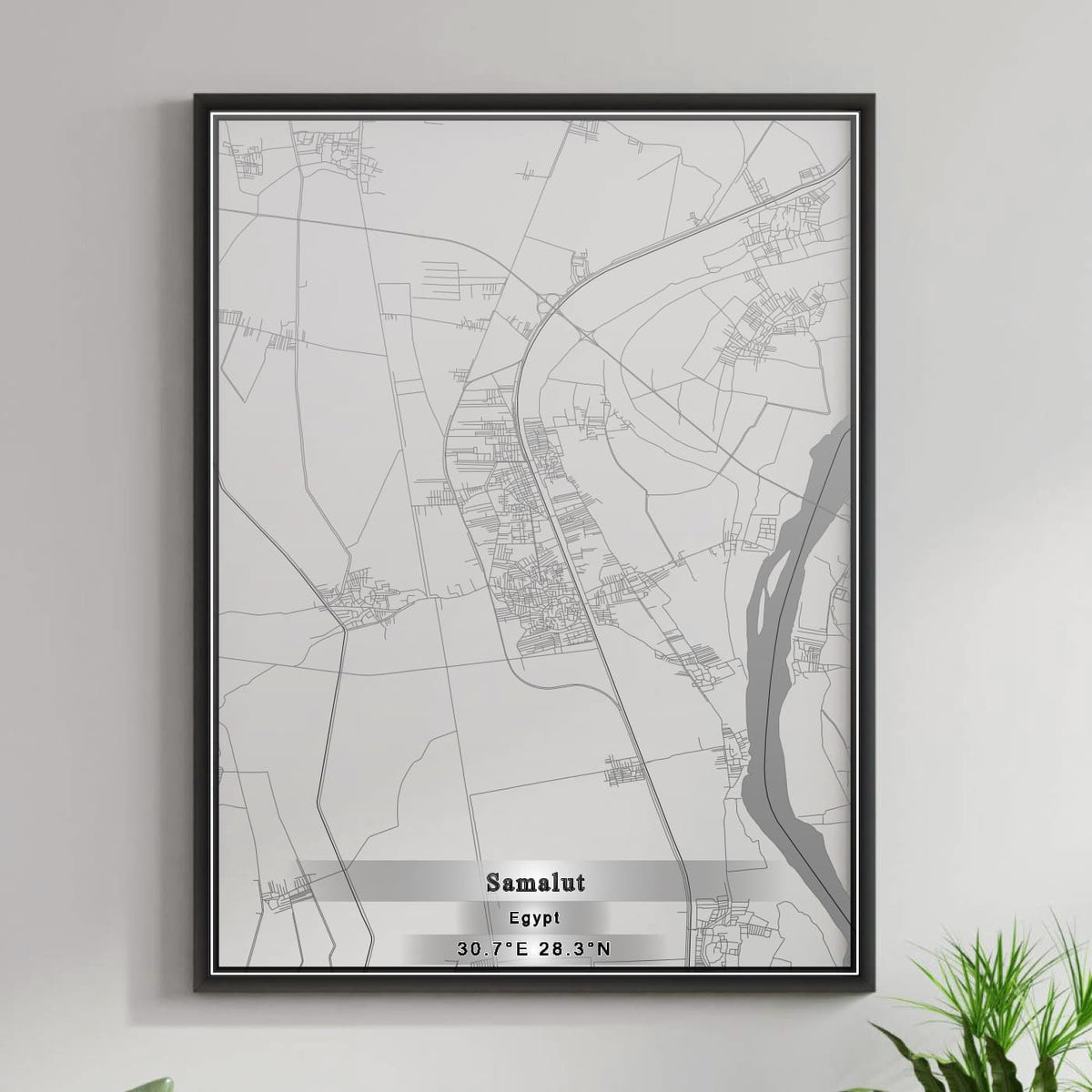 ROAD MAP OF SAMALUT, EGYPT BY MAPBAKES