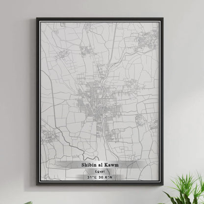 ROAD MAP OF SHIBIN AL KAWM, EGYPT BY MAPBAKES