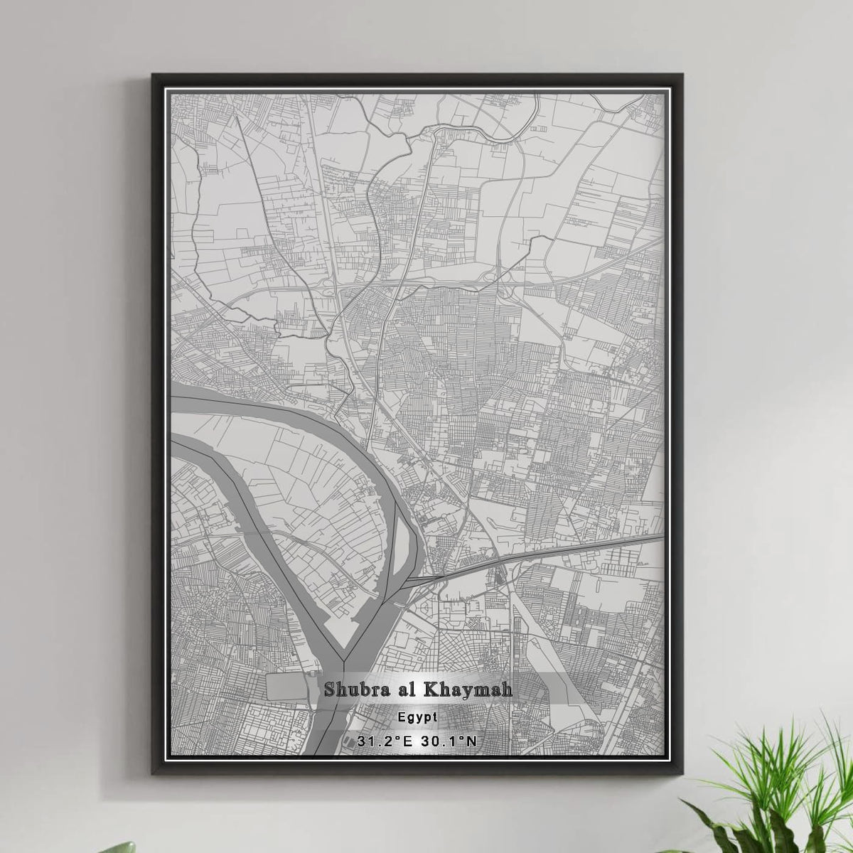 ROAD MAP OF SHUBRA AL KHAYMAH, EGYPT BY MAPBAKES