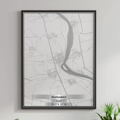 ROAD MAP OF SHUBRAKHIT, EGYPT BY MAPBAKES