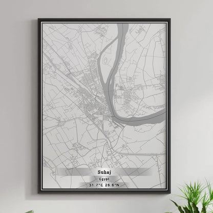 ROAD MAP OF SUHAJ, EGYPT BY MAPBAKES