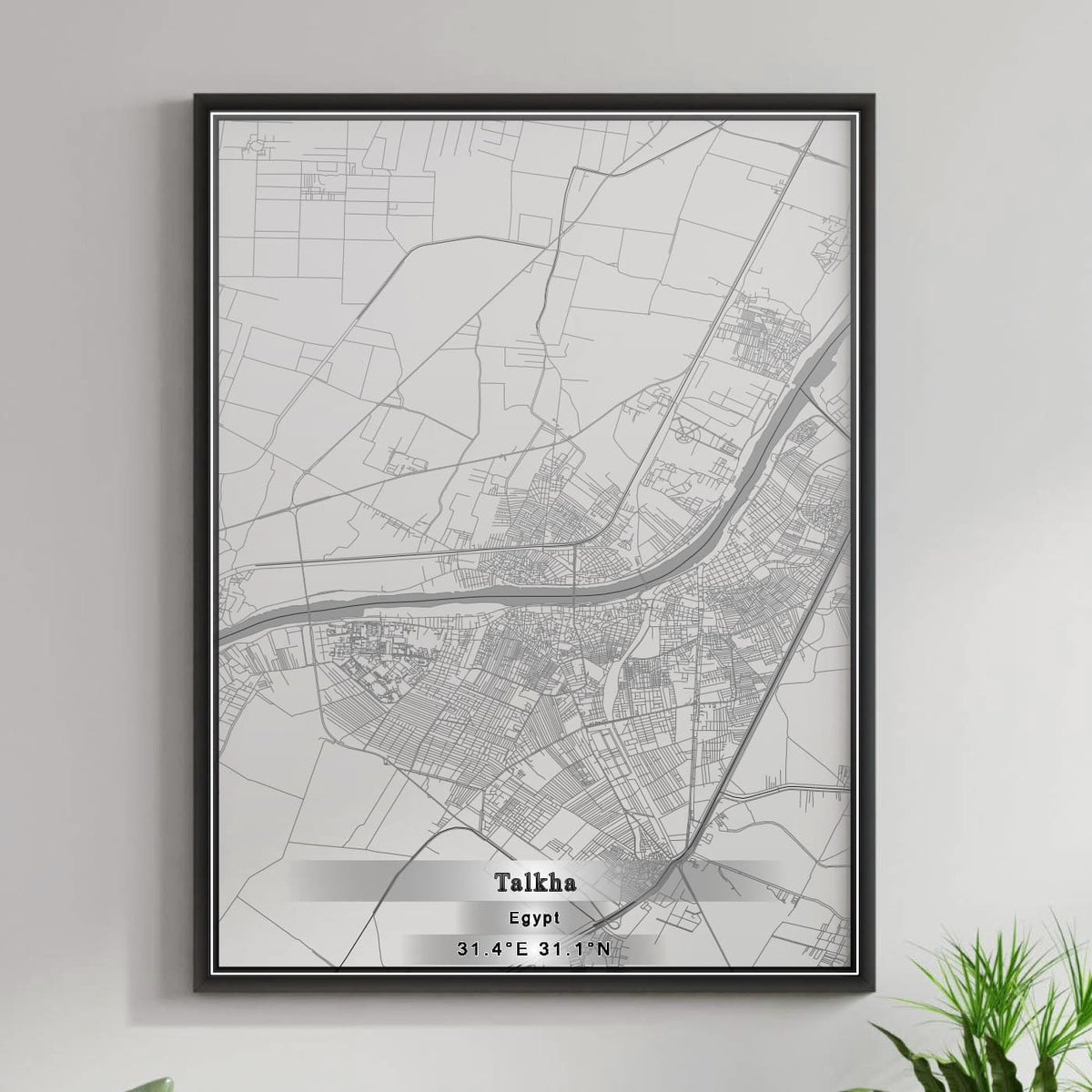 ROAD MAP OF TALKHA, EGYPT BY MAPBAKES