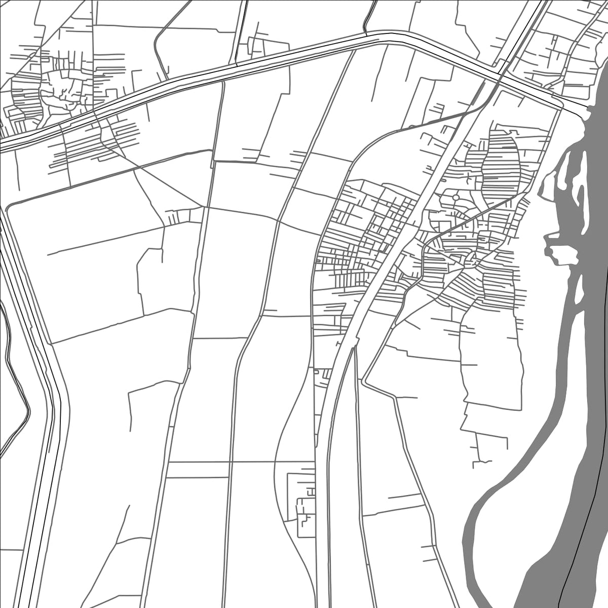 ROAD MAP OF AL `AYYAT, EGYPT BY MAPBAKES