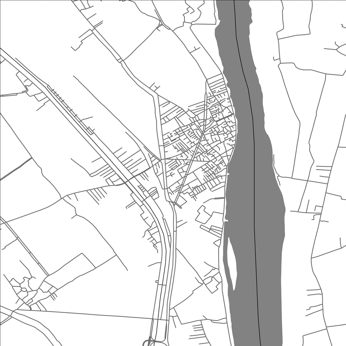 ROAD MAP OF AL BALYANA, EGYPT BY MAPBAKES