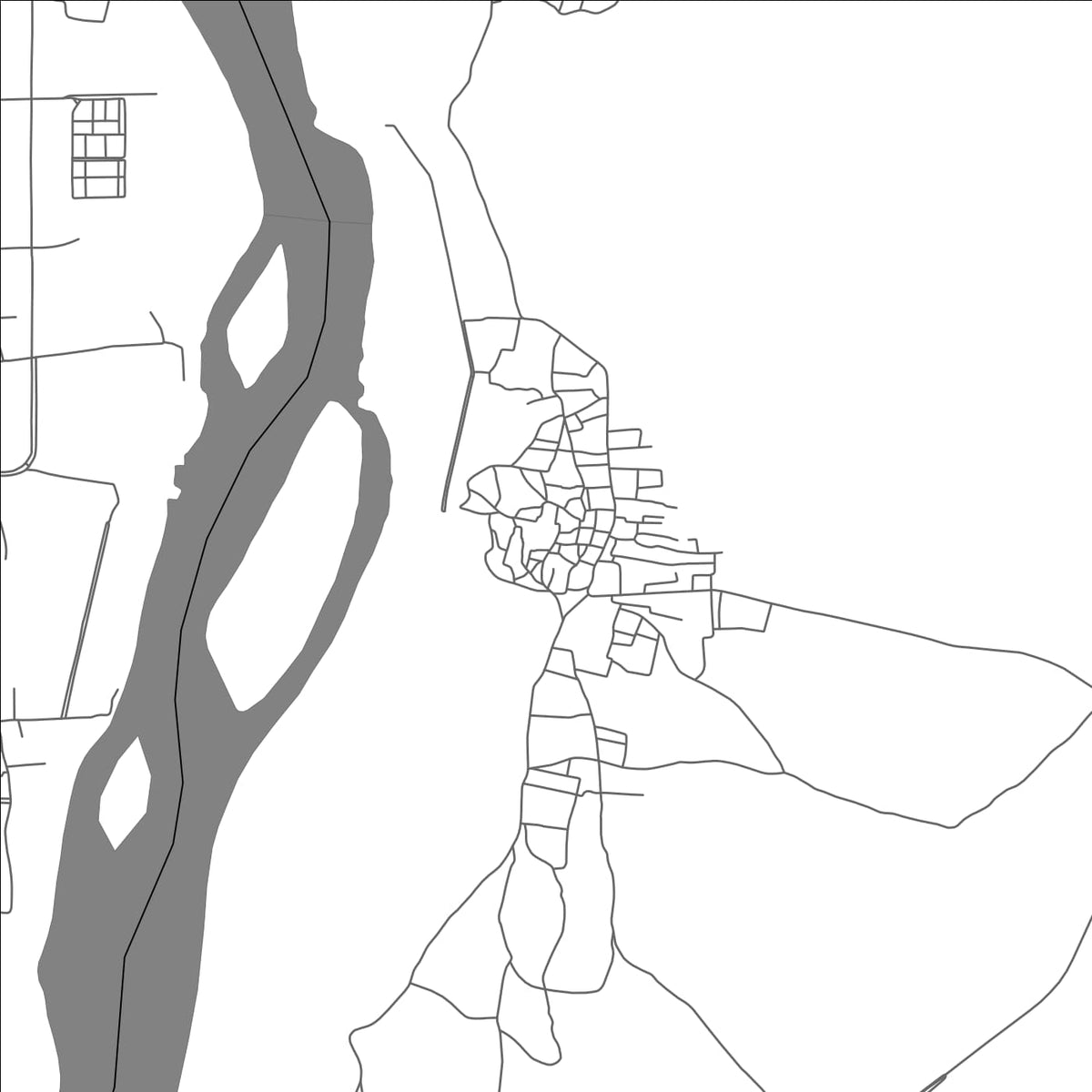 ROAD MAP OF AL HIBAH, EGYPT BY MAPBAKES