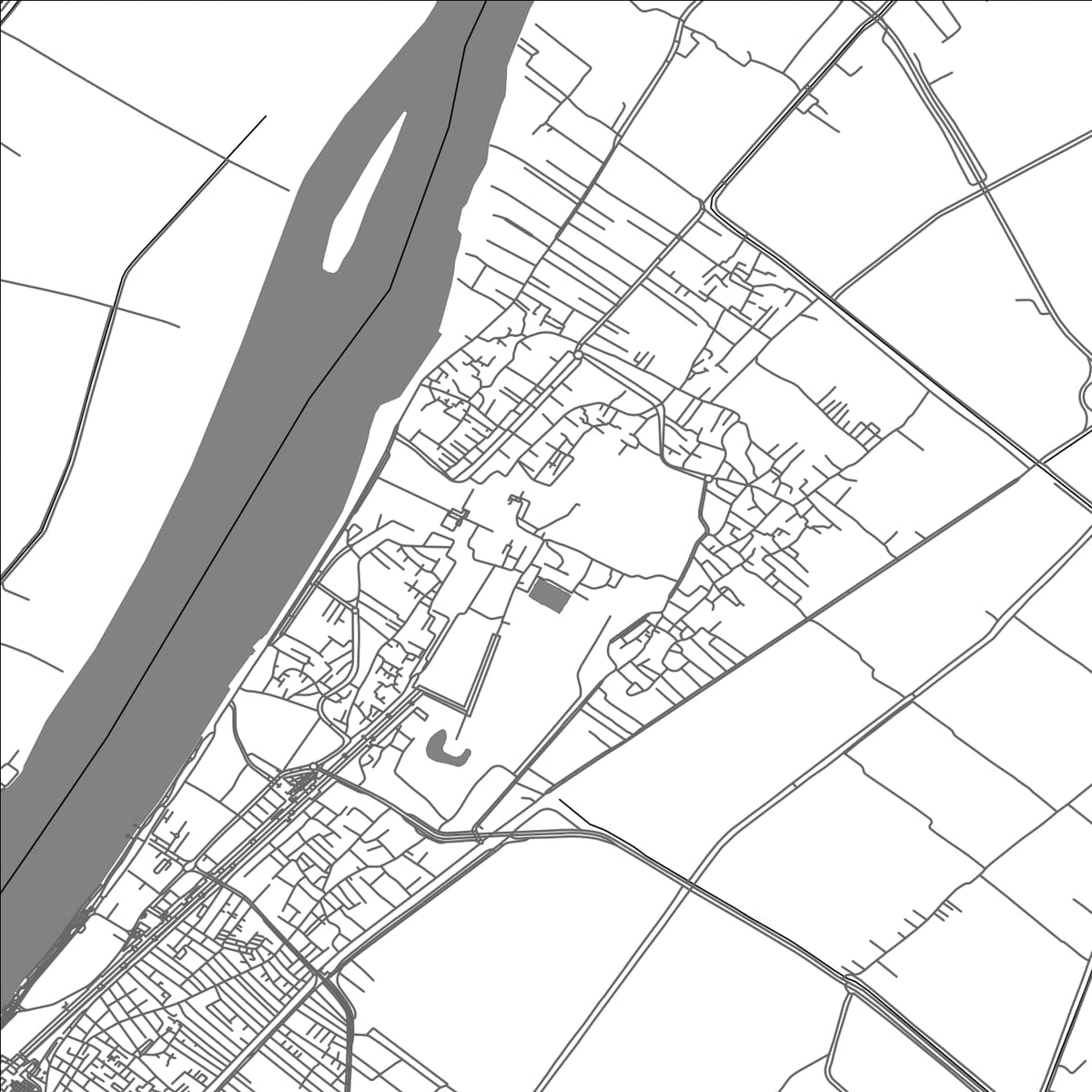 ROAD MAP OF AL KARNAK, EGYPT BY MAPBAKES