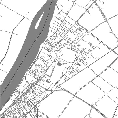 ROAD MAP OF AL KARNAK, EGYPT BY MAPBAKES