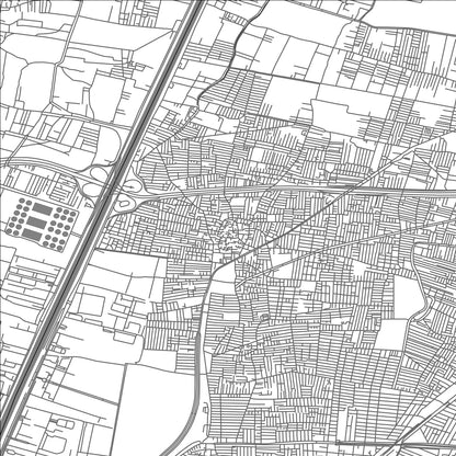 ROAD MAP OF AL KHANKAH, EGYPT BY MAPBAKES