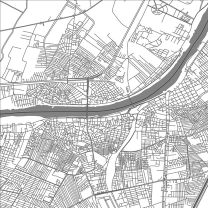 ROAD MAP OF AL MANSURAH, EGYPT BY MAPBAKES