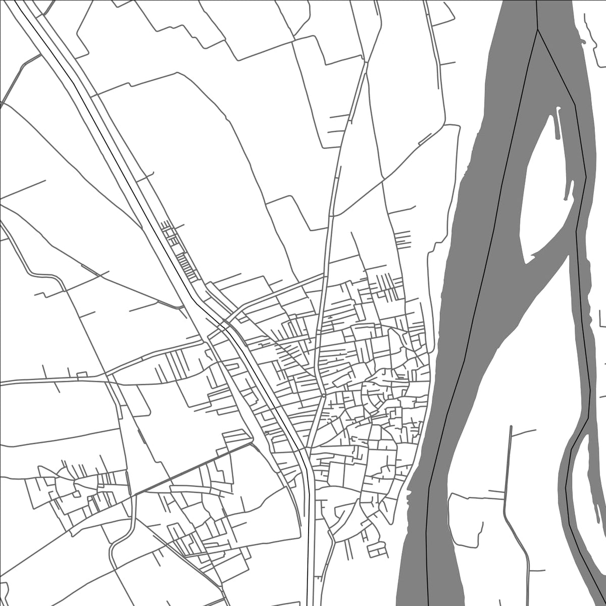ROAD MAP OF AL MINSHAH, EGYPT BY MAPBAKES