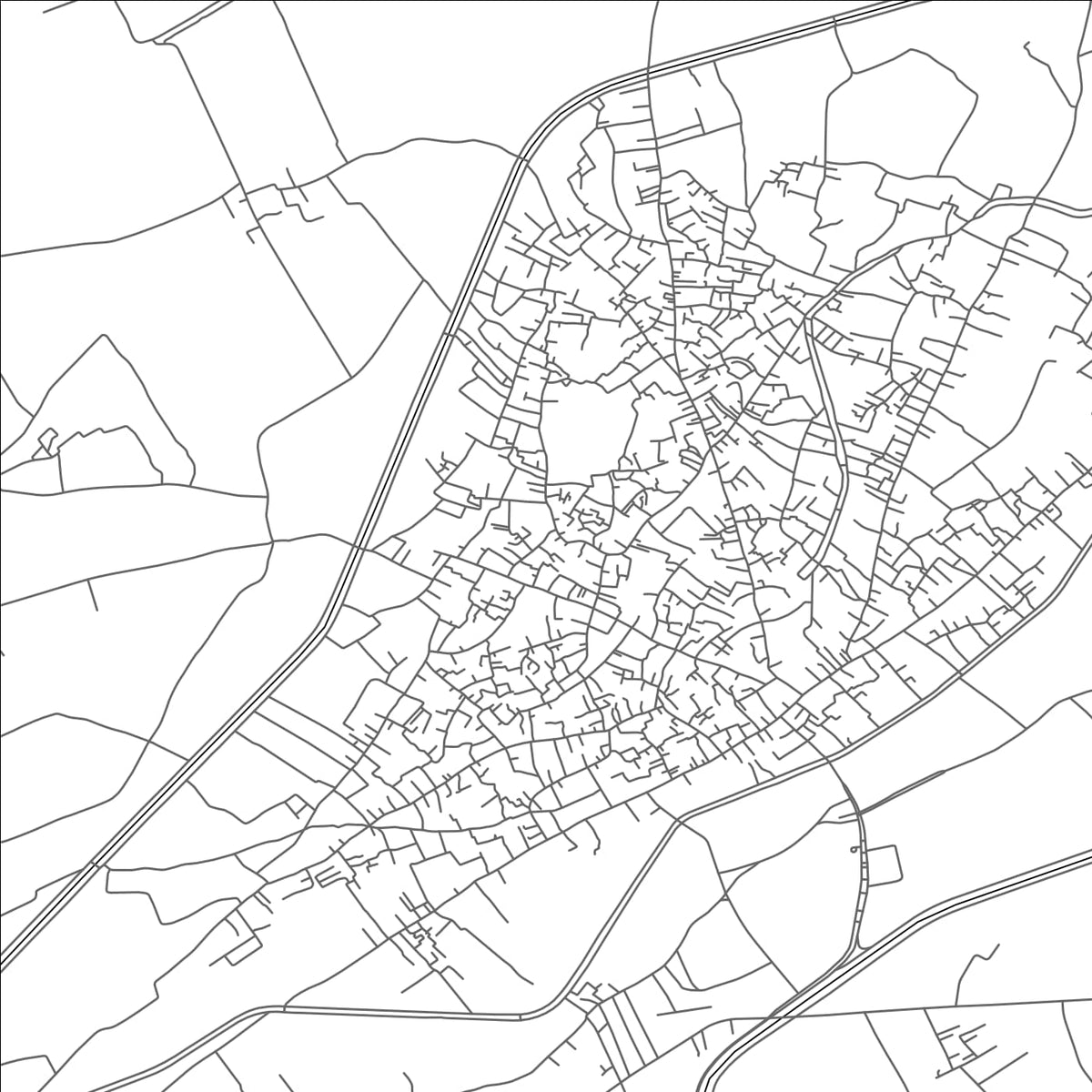 ROAD MAP OF AL QURAYN, EGYPT BY MAPBAKES