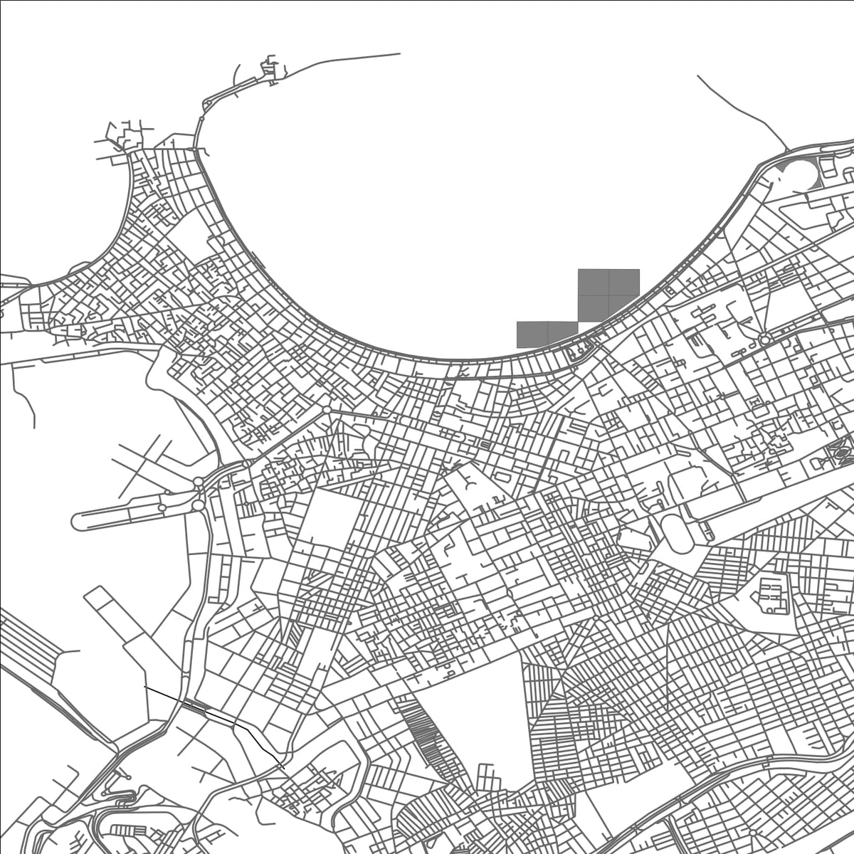 ROAD MAP OF ALEXANDRIA, EGYPT BY MAPBAKES