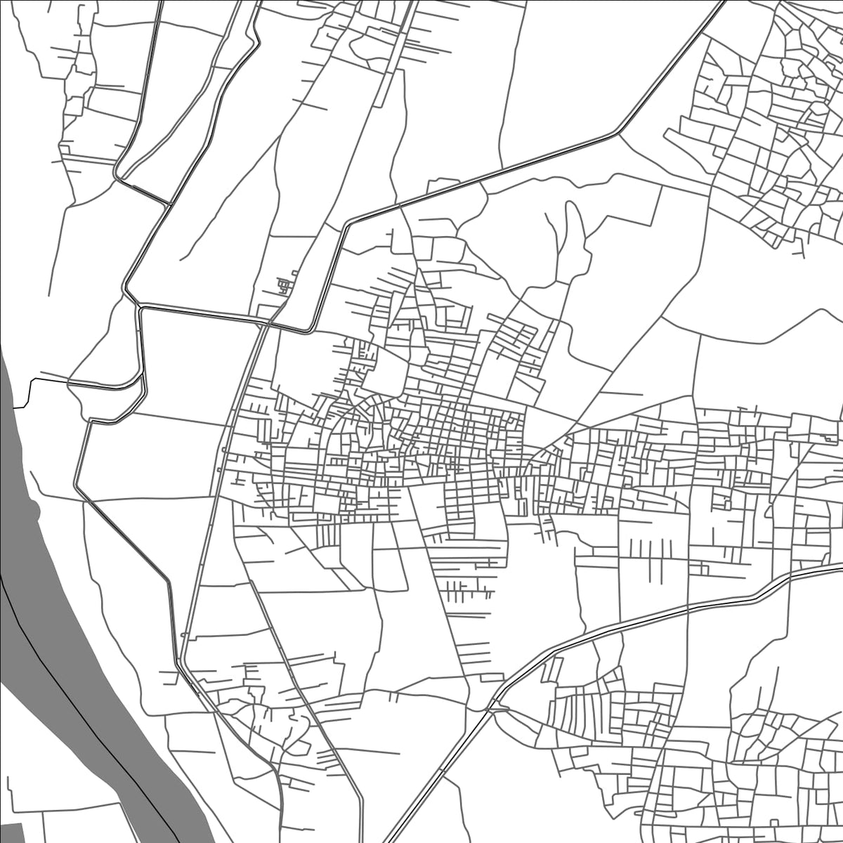 ROAD MAP OF AS SAFF, EGYPT BY MAPBAKES