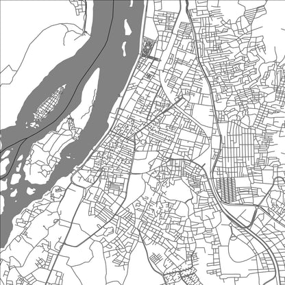 ROAD MAP OF ASWAN, EGYPT BY MAPBAKES