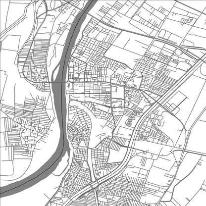 ROAD MAP OF BANHA, EGYPT BY MAPBAKES