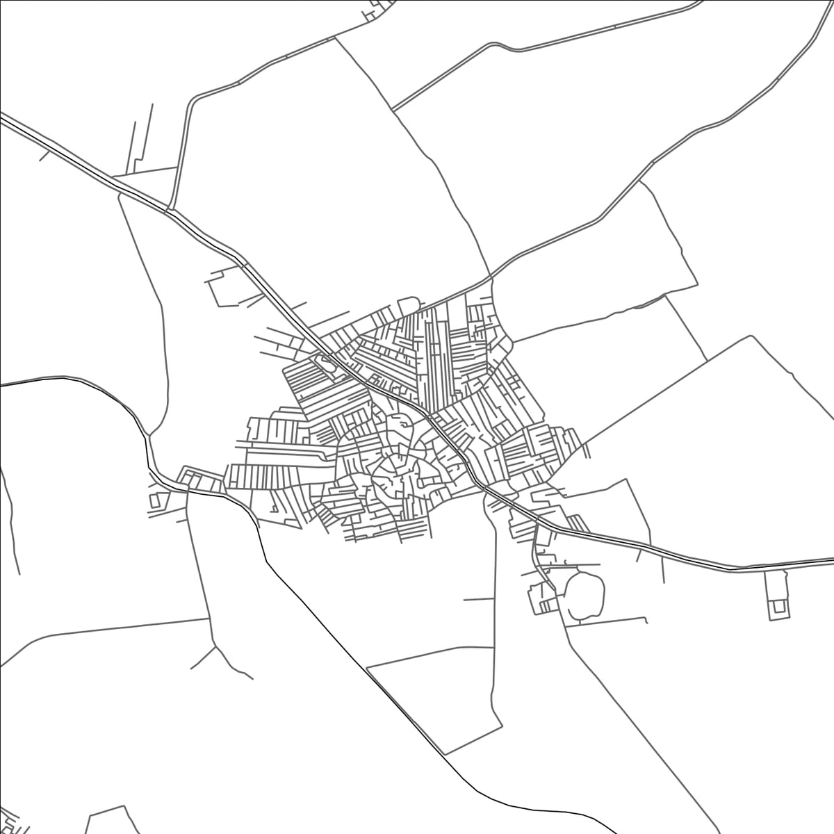 ROAD MAP OF BANI `UBAYD, EGYPT BY MAPBAKES