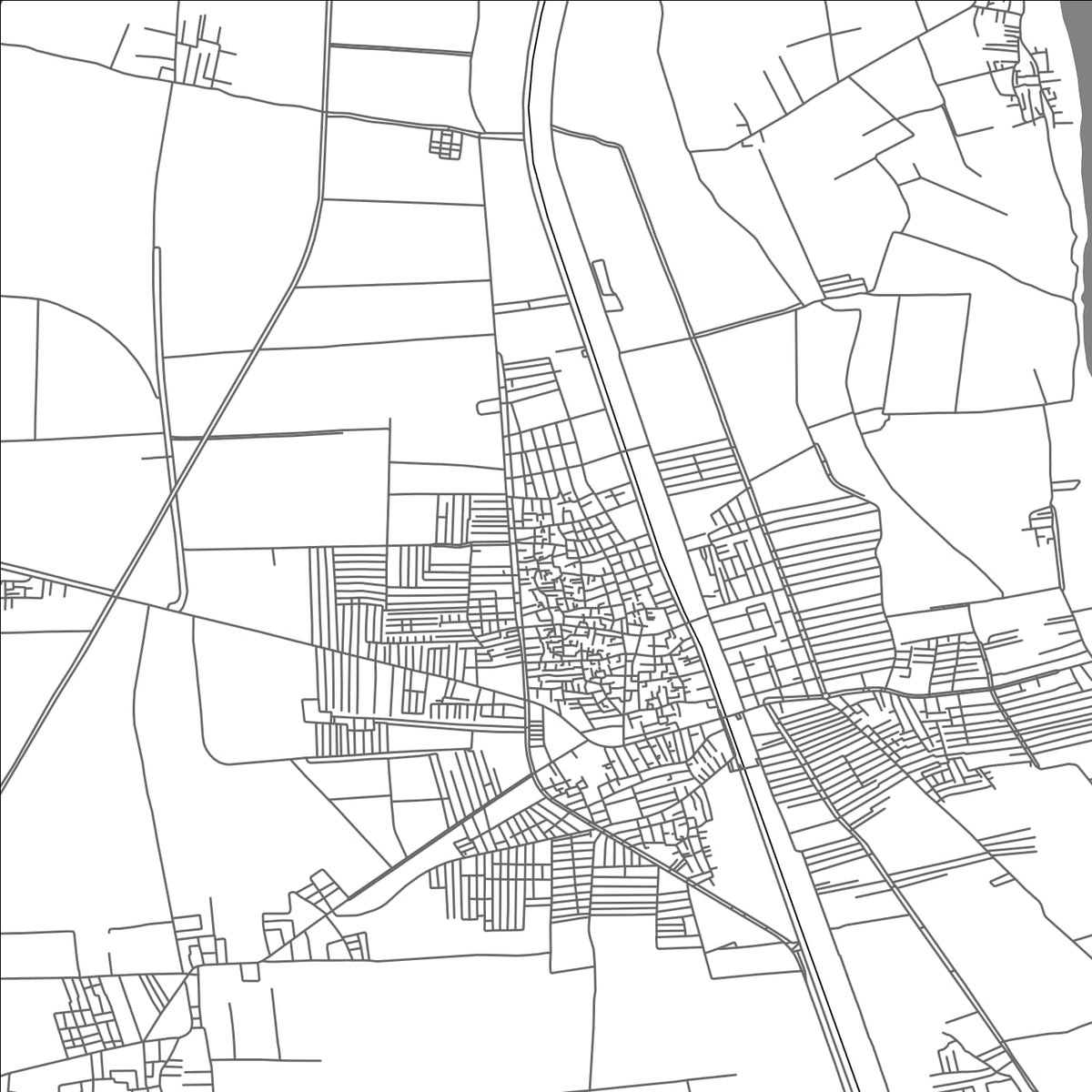 ROAD MAP OF BANI MAZAR, EGYPT BY MAPBAKES