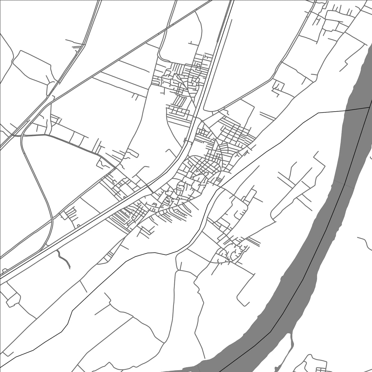 ROAD MAP OF BIBA, EGYPT BY MAPBAKES