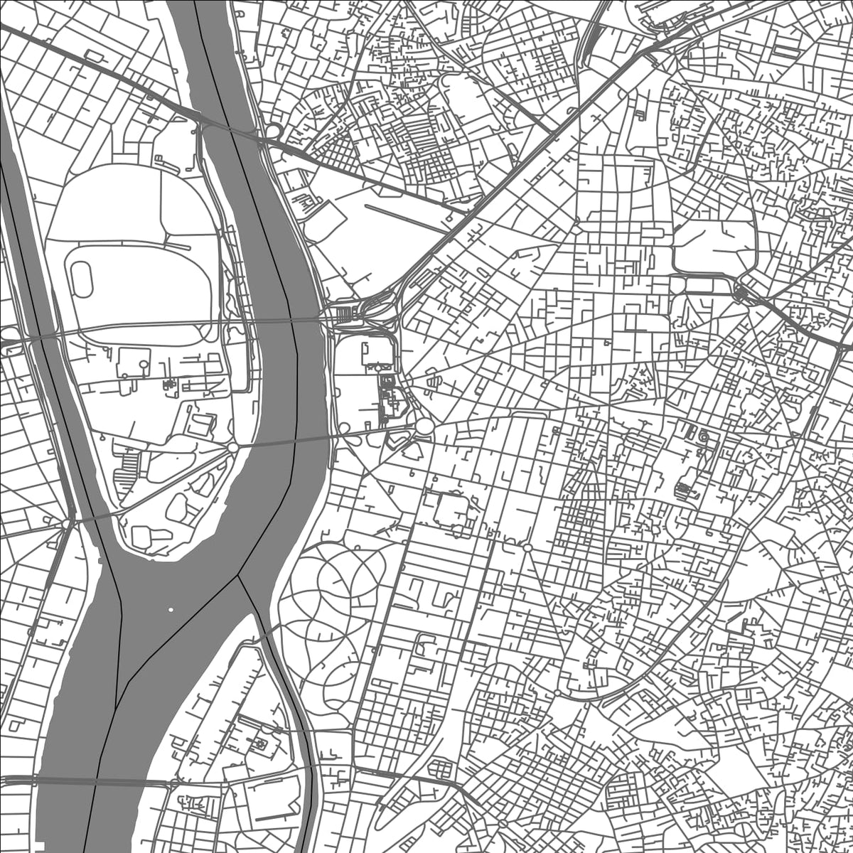 ROAD MAP OF CAIRO, EGYPT BY MAPBAKES