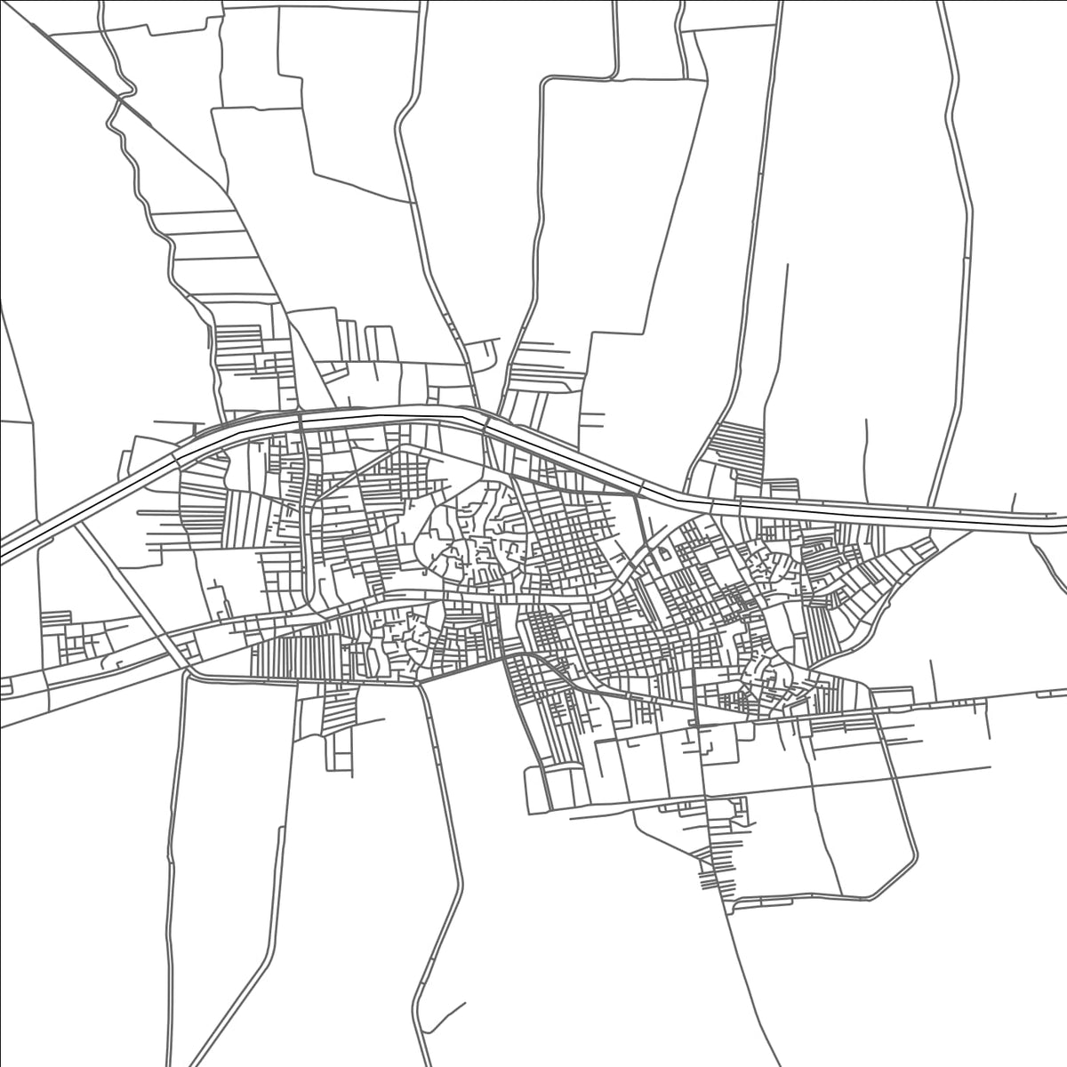 ROAD MAP OF DIKIRNIS, EGYPT BY MAPBAKES