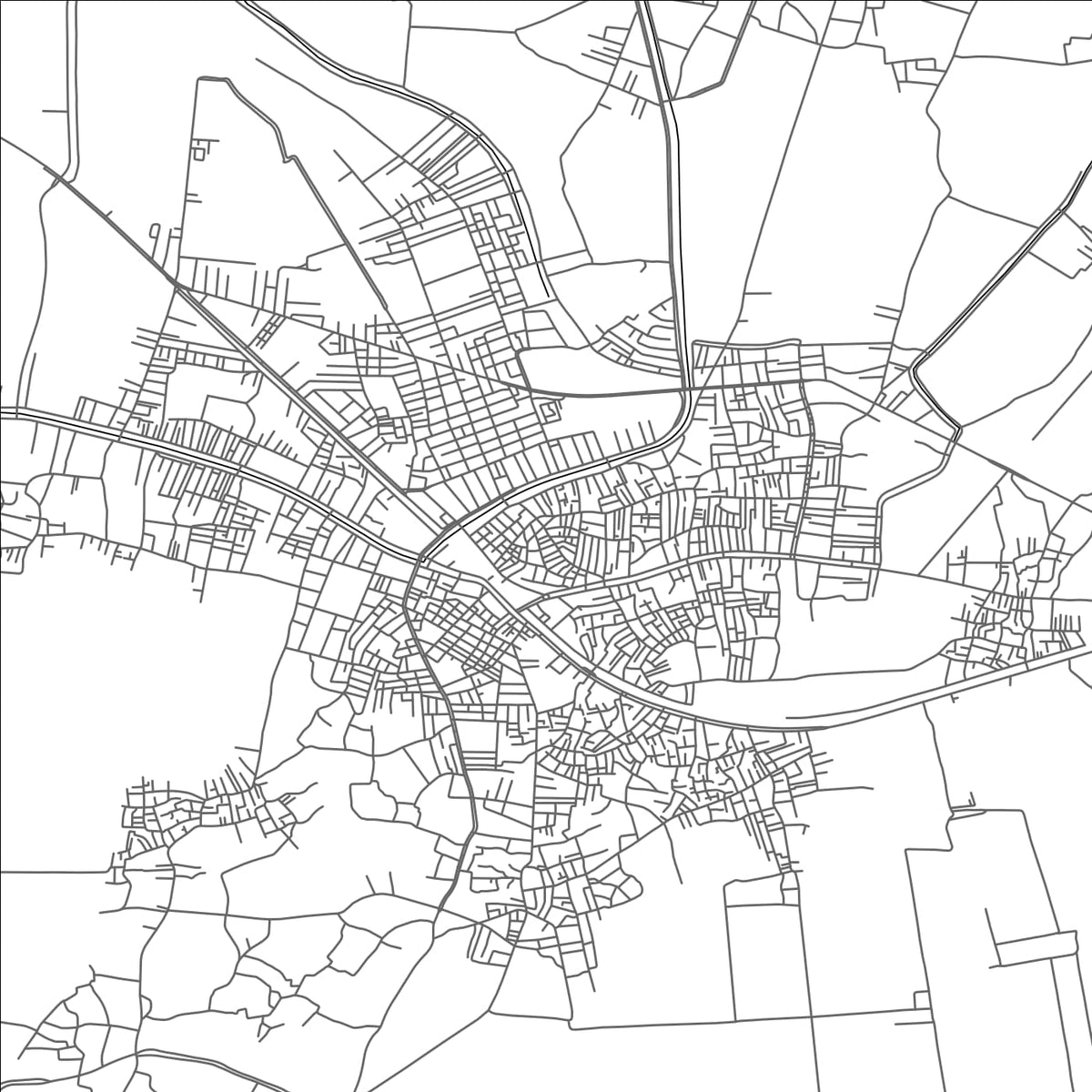 ROAD MAP OF FAQUS, EGYPT BY MAPBAKES