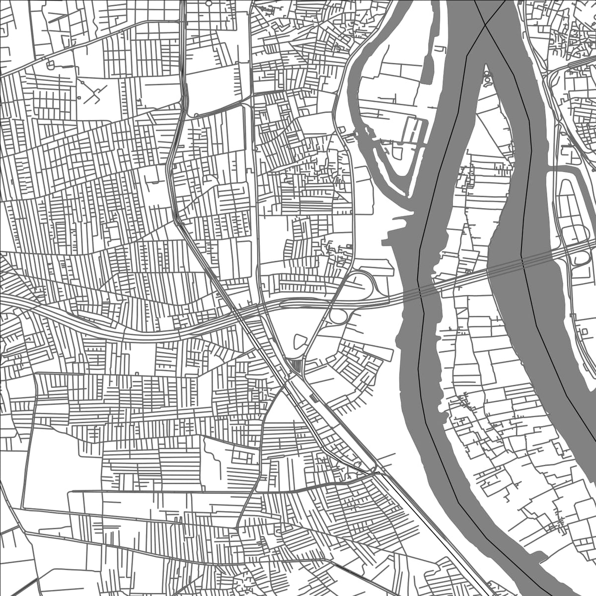 ROAD MAP OF GIZA, EGYPT BY MAPBAKES