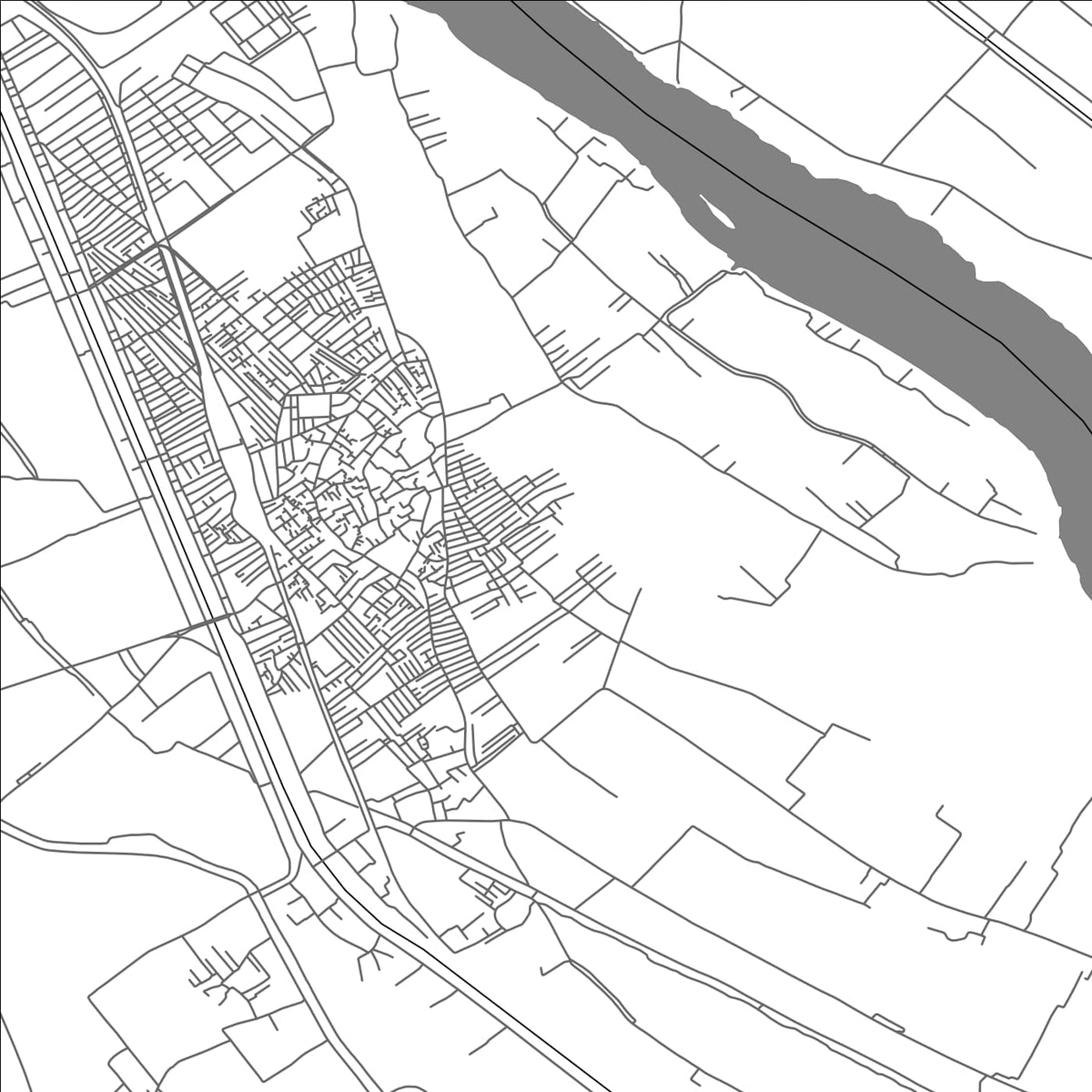 ROAD MAP OF JIRJA, EGYPT BY MAPBAKES